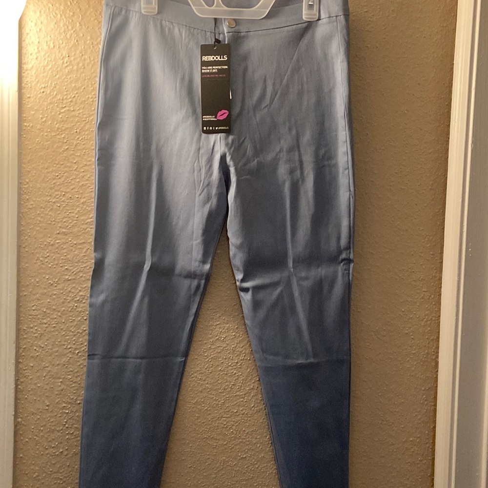 Brand new Rebdolls Lt. blue Can’t Stay Away Pants, size 2X